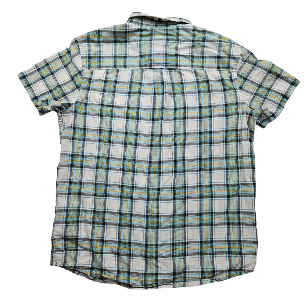 Prana Shirt Mens Small Plaid Organic Cotton Short Sleeve Hiking Outdoor - Picture 7 of 7